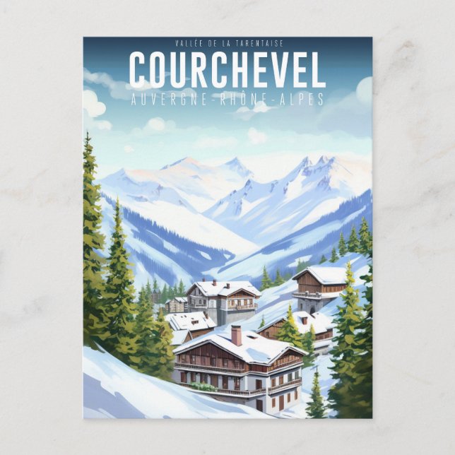 Postal Affiche Courchevel - France - Auvergne-Rhône-Alpes (Anverso)