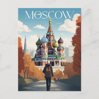 Postal Affiche - Moscow - Russia -Saint Basil's Cathedral