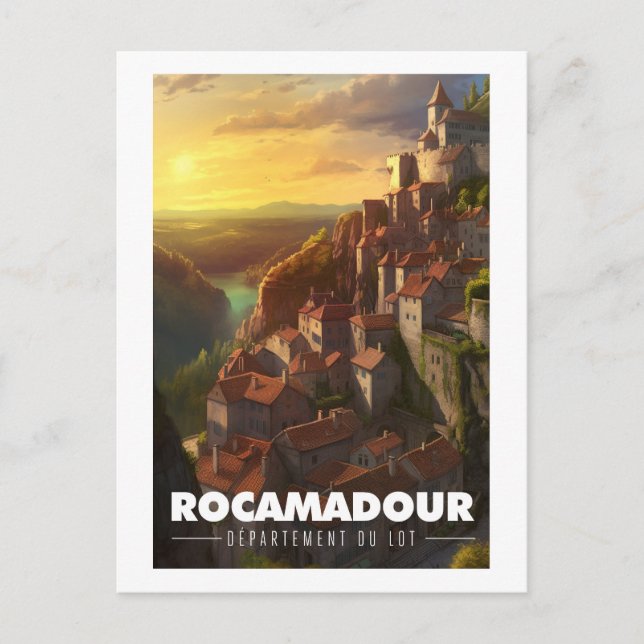 Postal Affiche Rocamadour - France - Département du Lot - (Anverso)