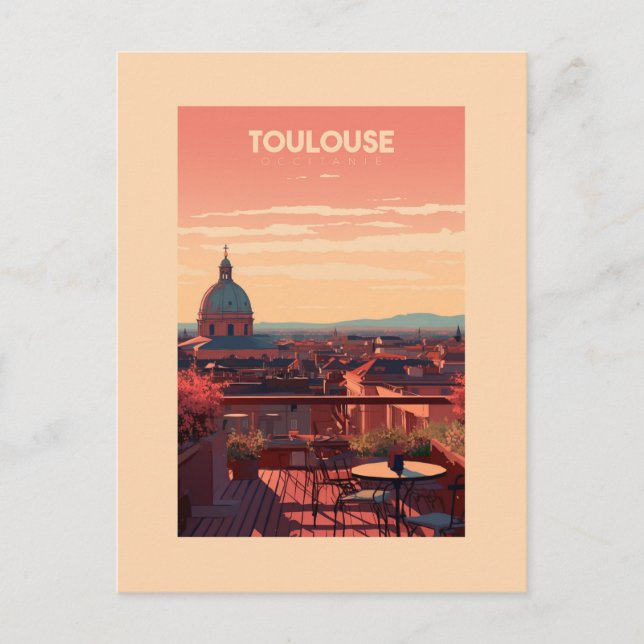 Postal Affiche Toulouse - France - illustration (Anverso)