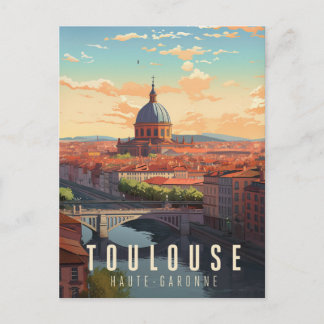 Postal Affiche Toulouse - France - illustration