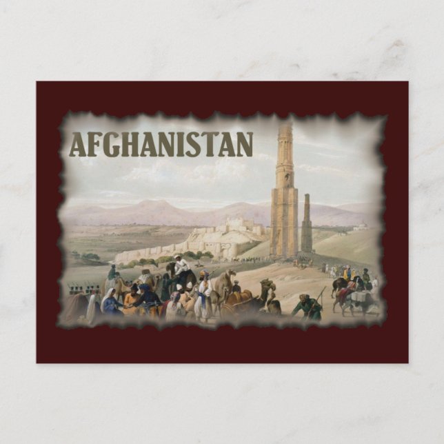 Postal Afganistán vintage (Anverso)