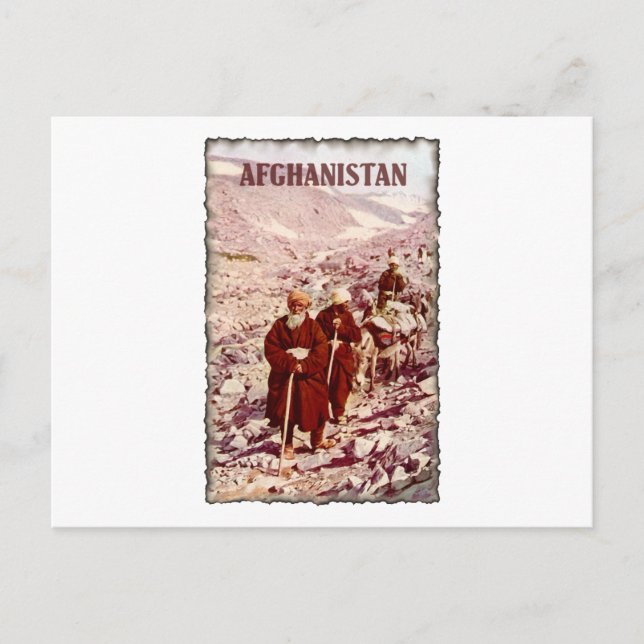 Postal Afganistán vintage (Anverso)