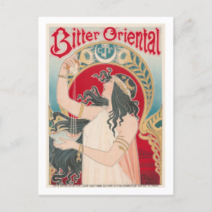 Postal Afiche amargo de época oriental de 1897