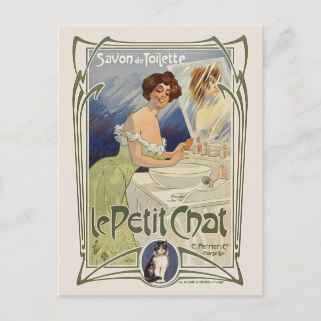Postal Afiche de 1899 de Le Petit Chat France (Anverso)
