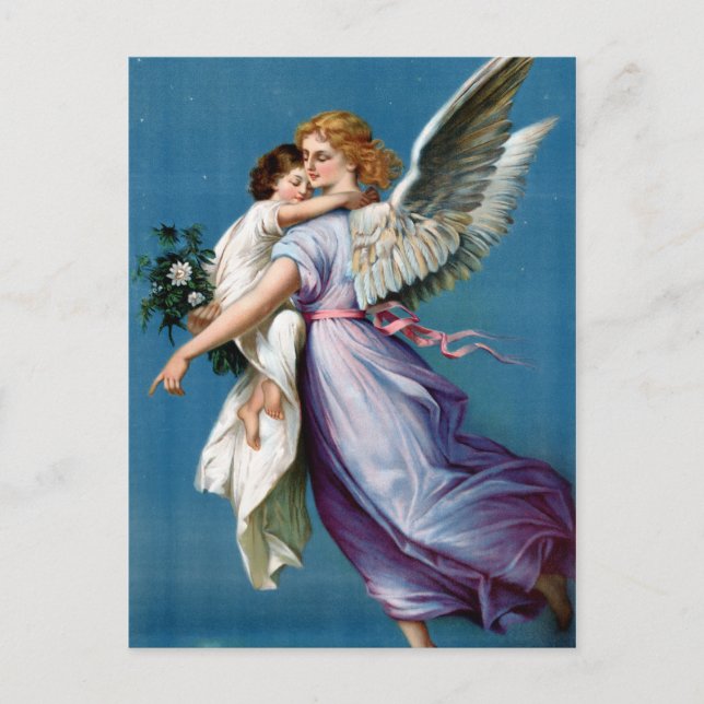 Postal Afiche de Angel of Peace Vintage restaurado (Anverso)
