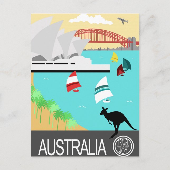 Postal Afiche de Australia (Anverso)