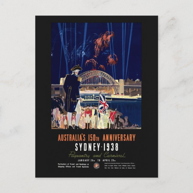 Postal Afiche de Australia 150 Aniversario de la cosecha  (Anverso)