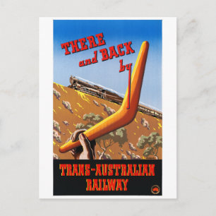 Postal Afiche de Australia vintage restaurado