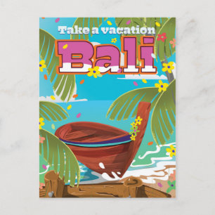 Postal Afiche de Bali Travel.