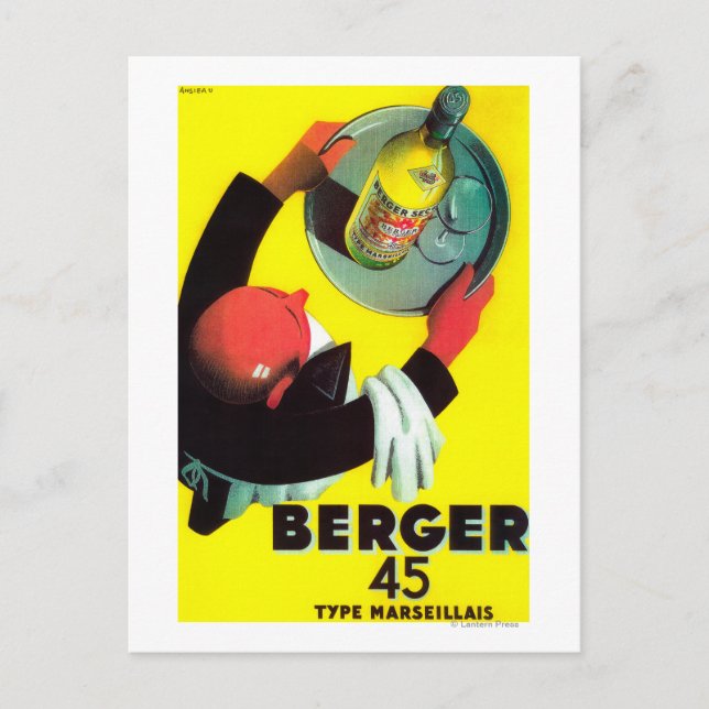 Postal Afiche de Berger 45 VintageEurope (Anverso)