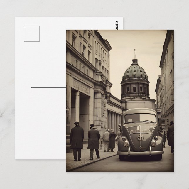 Postal Afiche de Berlín vintage (Anverso / Reverso)