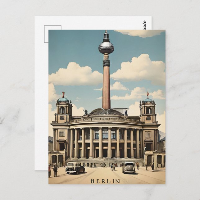 Postal Afiche de Berlín vintage (Anverso / Reverso)