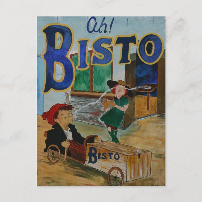 Postal Afiche de Bisto vintage (Anverso)