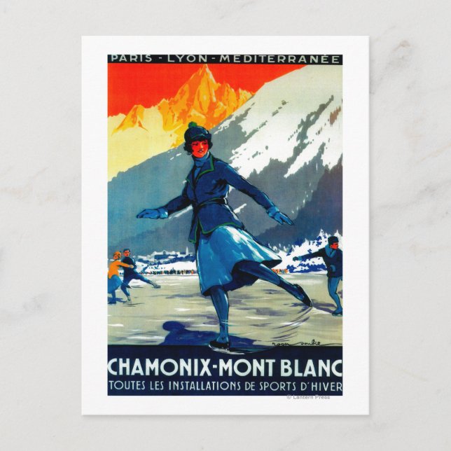 Postal Afiche de cosecha Chamonix-Mont BlancEuropa (Anverso)