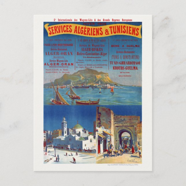 Postal Afiche de cosecha de 1990 de los servicios de Algé (Anverso)