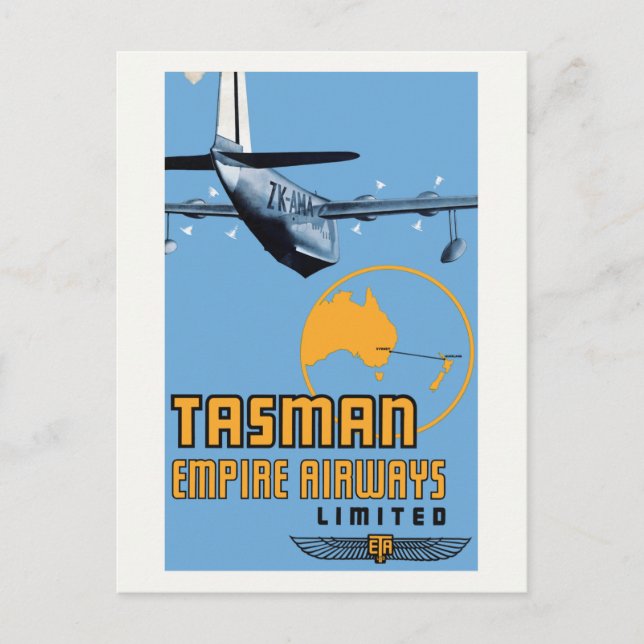 Postal Afiche de cosecha de la época del Empire de Tasman (Anverso)