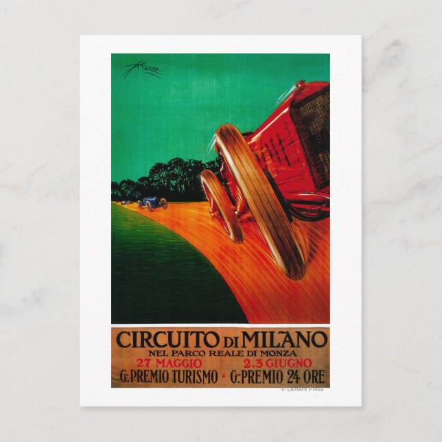 Postal Afiche de cosecha de Milano Circuito DiMilanoEurop (Anverso)