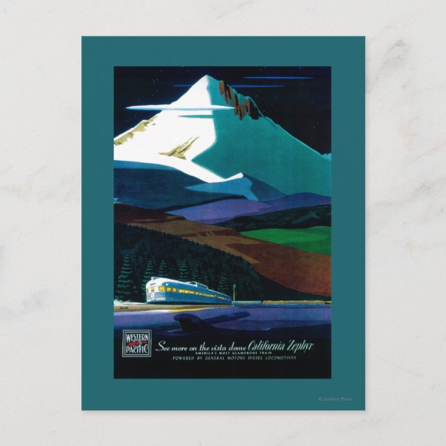 Postal Afiche de cosecha de zephyr del Pacífico Occidenta (Anverso)