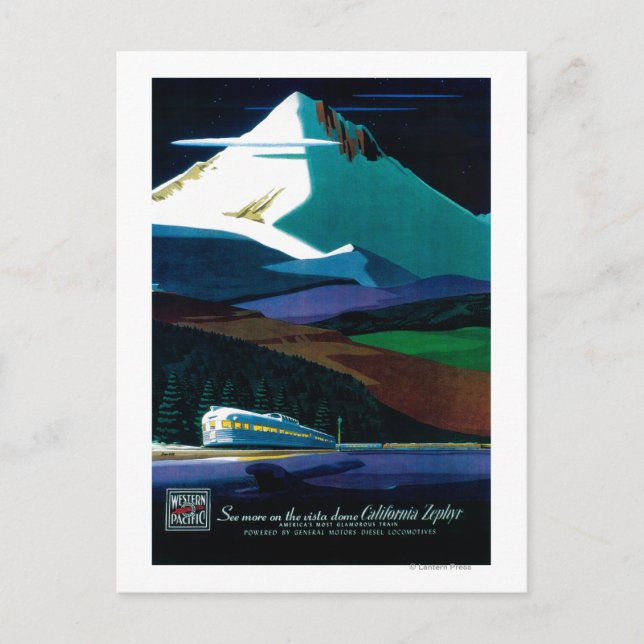Postal Afiche de cosecha de zephyr del Pacífico Occidenta (Anverso)