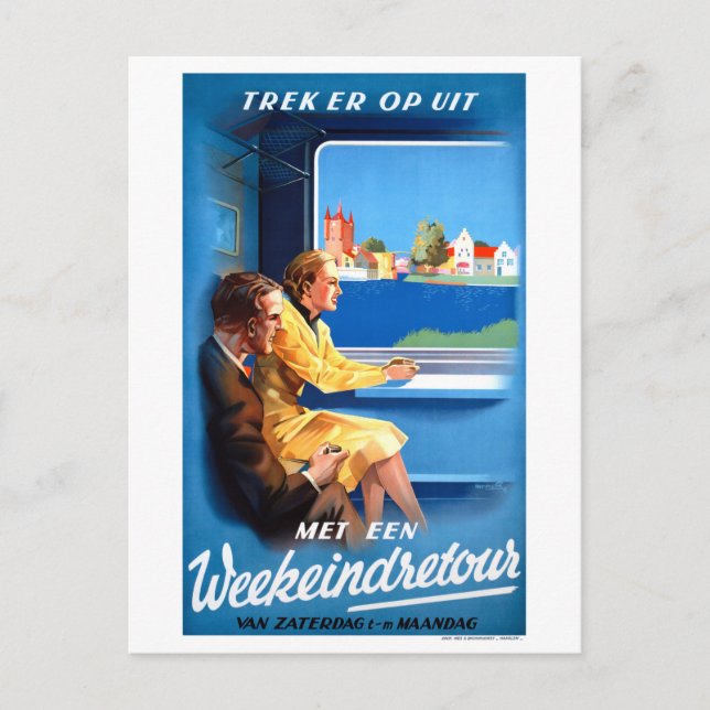 Postal Afiche de cosecha neerlandesa restaurado (Anverso)