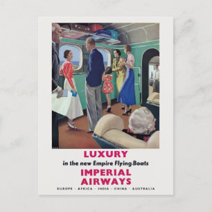 Postal Afiche de época de Imperial Airways de 1936