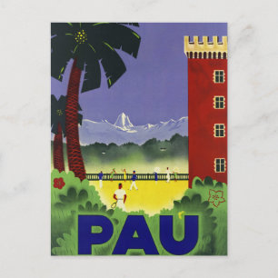 Postal Afiche de época de Pau France 1935