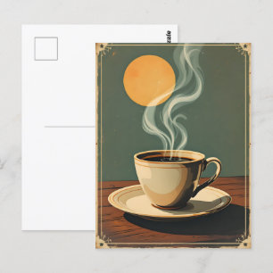 Postal Afiche de época para la cafetería