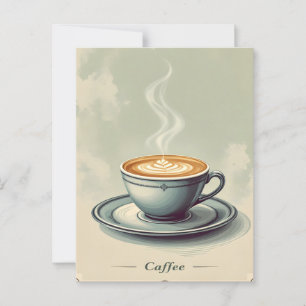 Postal Afiche de época para la cafetería
