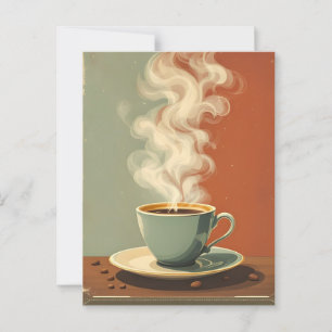Postal Afiche de época para la cafetería