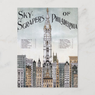 Postal Afiche de época - Rasgos del cielo de Filadelfia