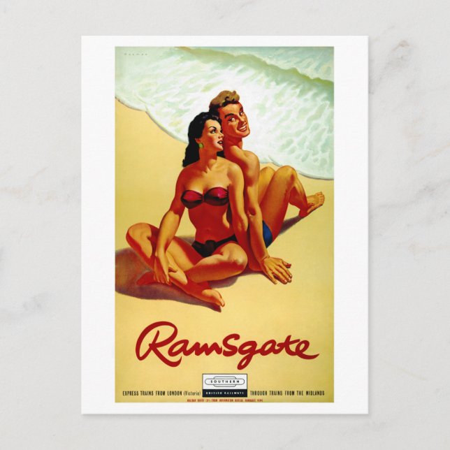 Postal Afiche de Inglaterra Vintage restaurado (Anverso)