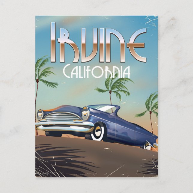 Postal Afiche de Irvine California Travel (Anverso)