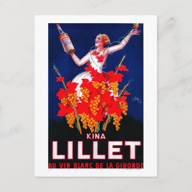Postal Afiche de Kina Lillet VintageEurope (Anverso)