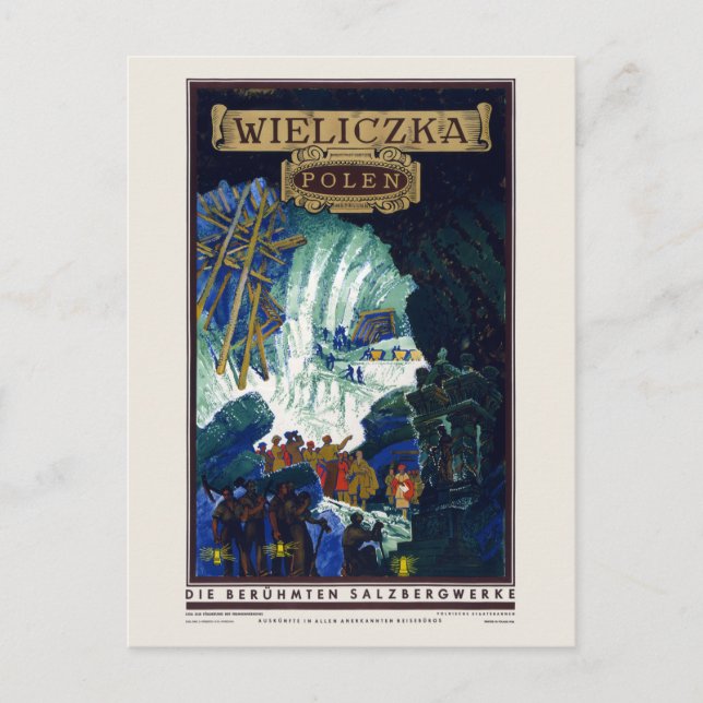 Postal Afiche de la cosecha de 1938 de Wieliczka Poland (Anverso)
