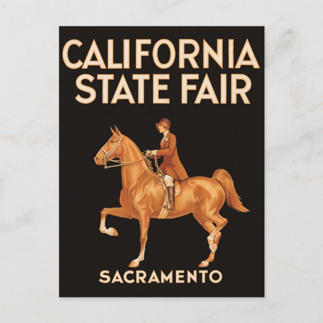 Postal Afiche de la cosecha de California Sacramento 1933 (Anverso)