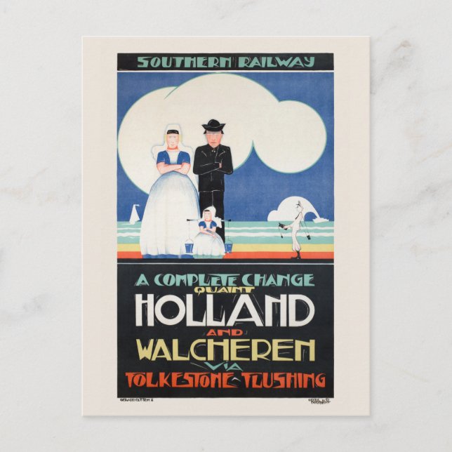 Postal Afiche de la cosecha Holanda 1924 (Anverso)