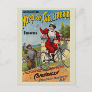 Postal Afiche de la cosecha neerlandesa Nordisk Cyclefabr