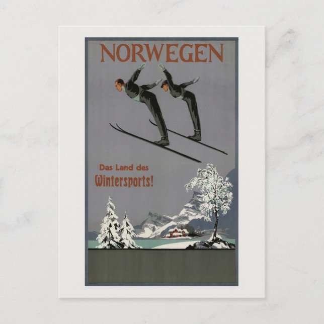 Postal Afiche de la cosecha noruega de 1930 (Anverso)