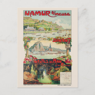 Postal Afiche de la época belga Namur sur Meuse 1891