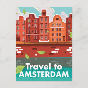 Postal Afiche de la época de Ámsterdam