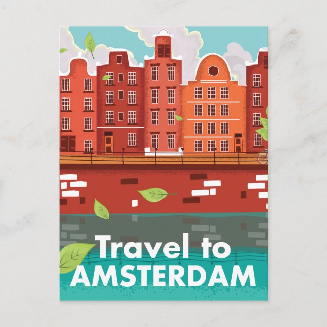 Postal Afiche de la época de Ámsterdam (Anverso)