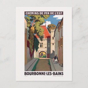Postal Afiche de la época de Bourbonne-les-Bains 1930