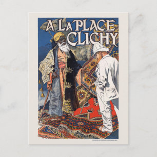 Postal Afiche de la época de Clichy France 1891