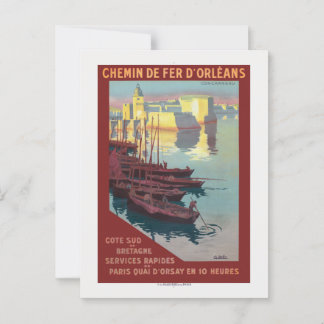 Postal Afiche de la época de Concarneau France 1919