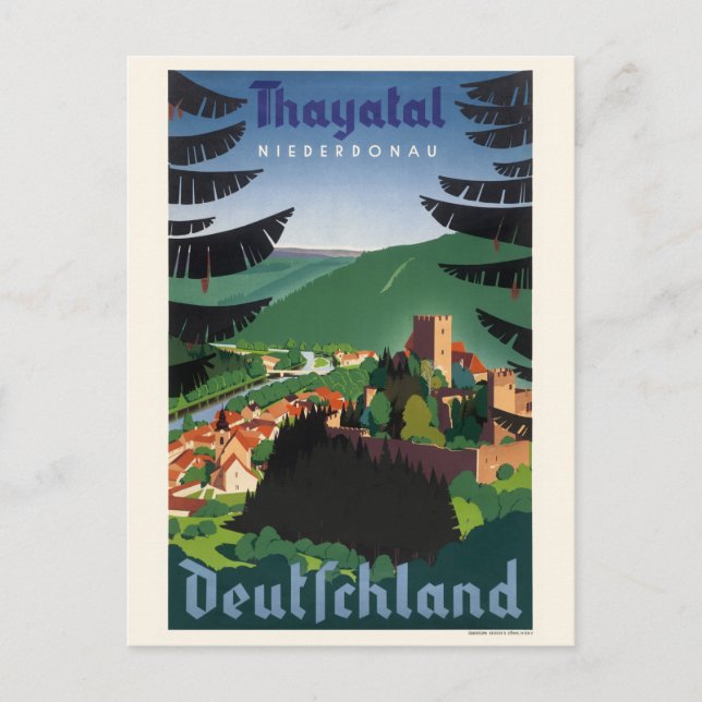 Postal Afiche de la época de la Alemania Thayatal Deutsch (Anverso)