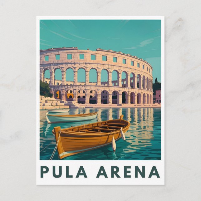 Postal Afiche de la época de la Arena Pula - Wal del anfi (Anverso)