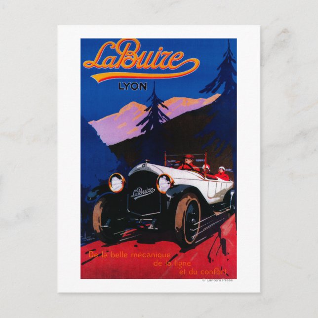 Postal Afiche de la época de La Buize LyonEurope (Anverso)