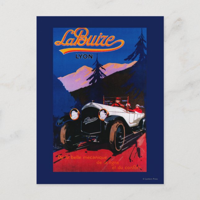 Postal Afiche de la época de La Buize LyonEurope (Anverso)