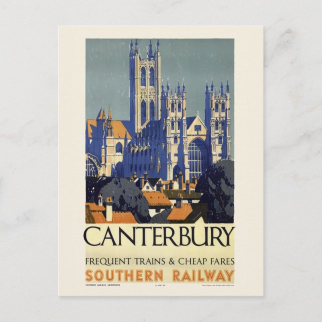 Postal Afiche de la época de la cosecha de Canterbury Rei (Anverso)